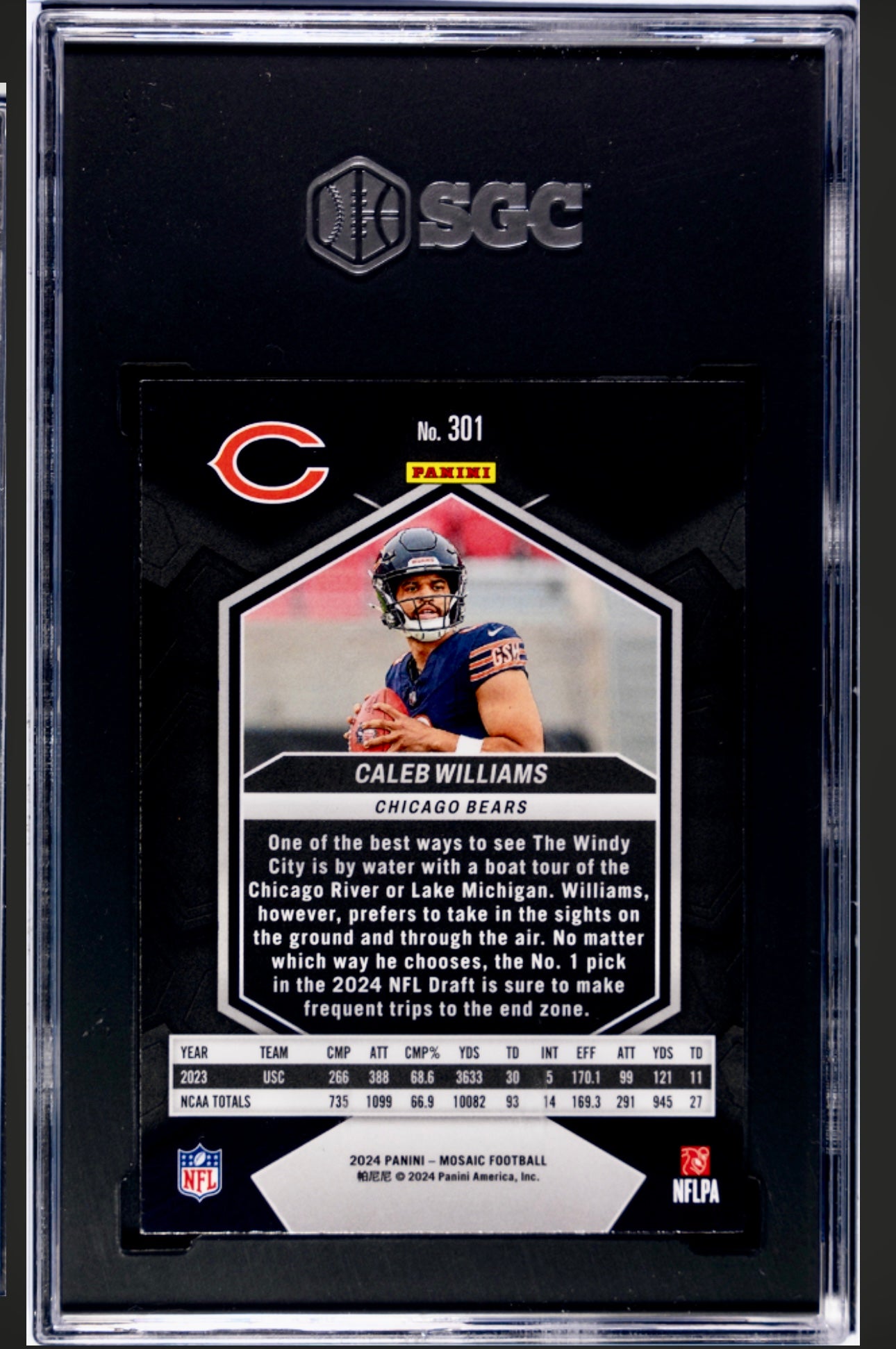 2024 PANINI MOSAIC #301 CALEB WILLIAMS SGC 9