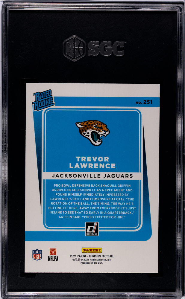 2021 DONRUSS #251 TREVOR LAWRENCE SGC 10
