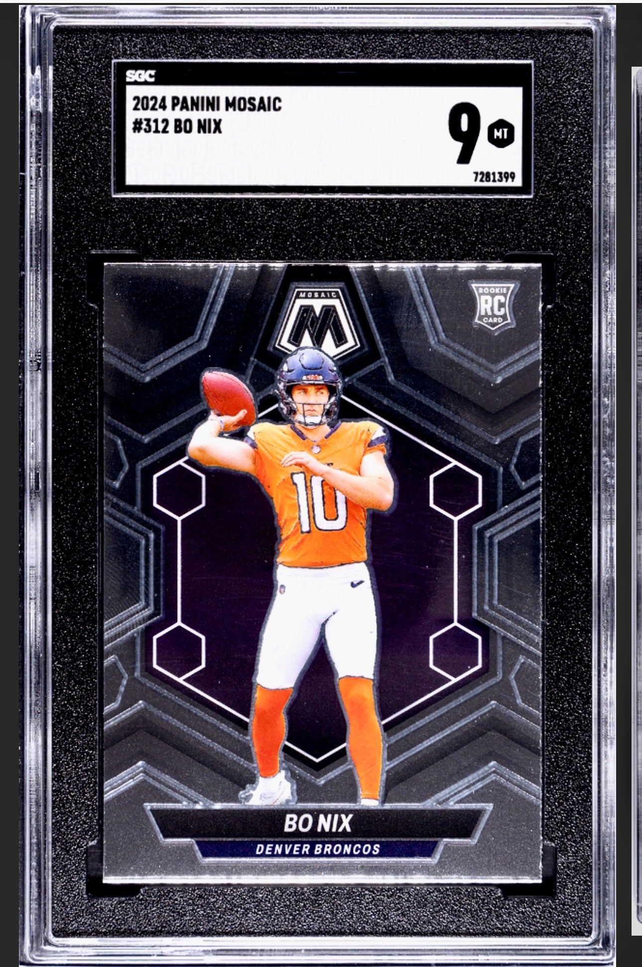 2024 PANINI MOSAIC #312 BO NIX SGC 9