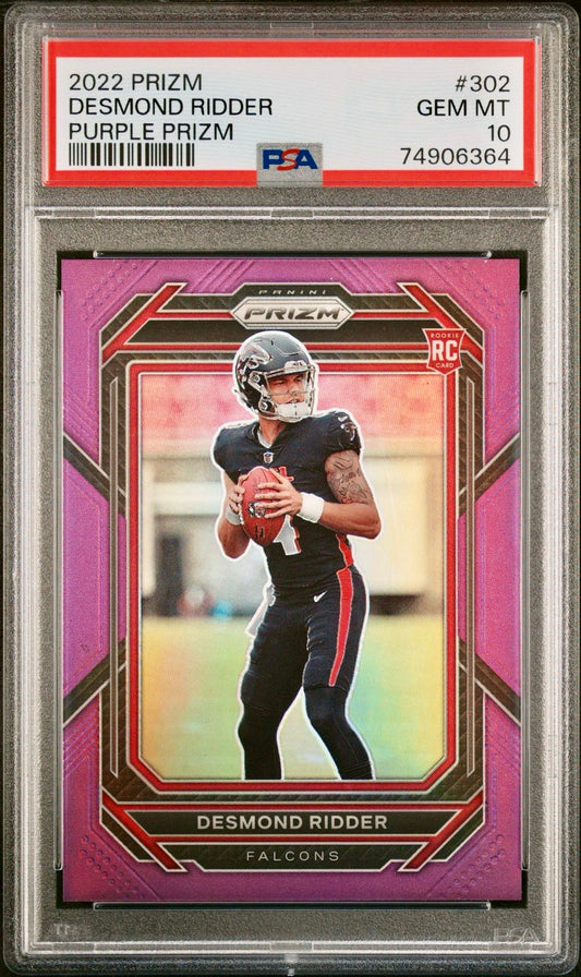 2022 PRIZM DESMOND RIDDER PURPLE PRIZM PSA 10