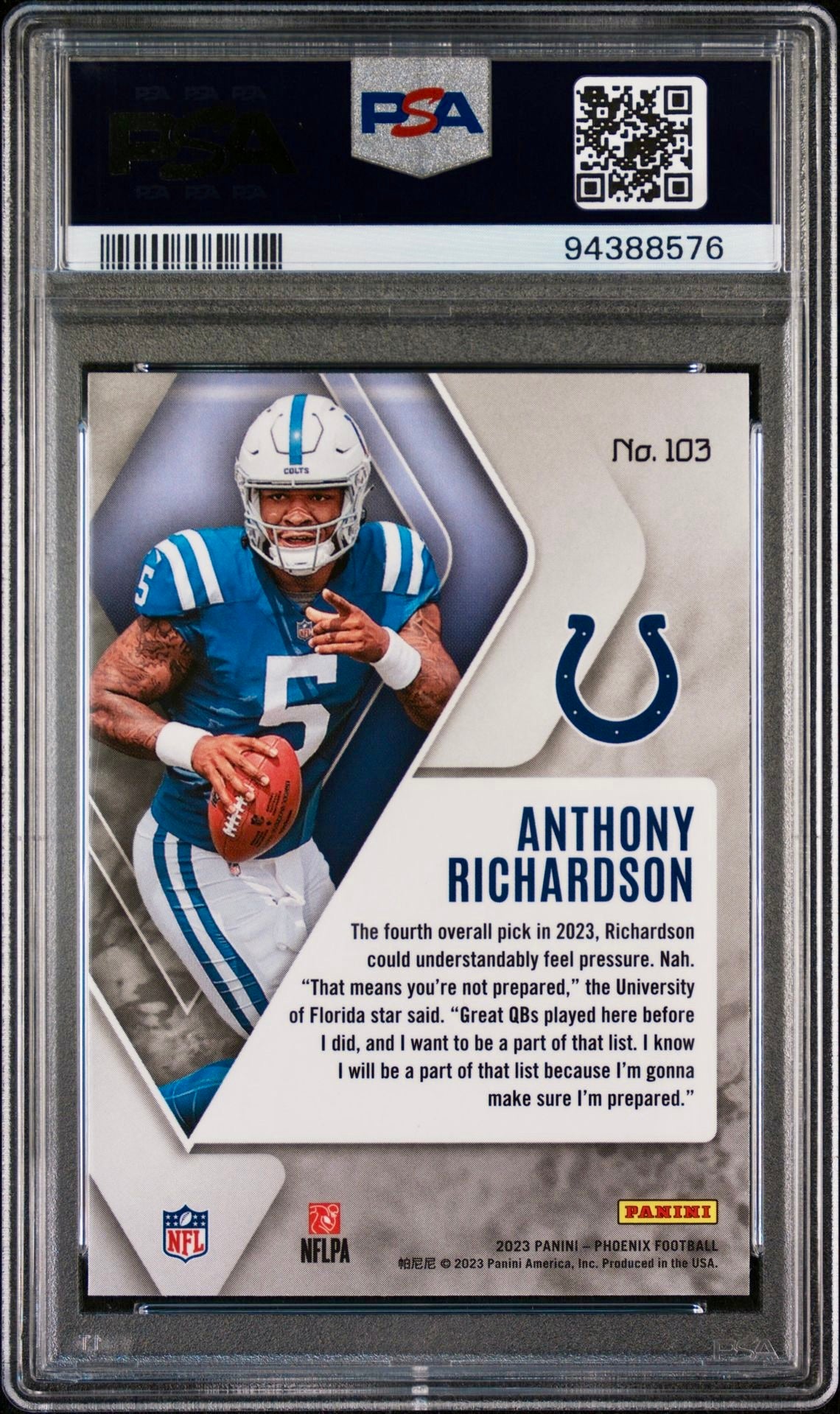 2023 PHOENIX ANTHONY RICHARDSON SILVER SEISMIC PSA 10
