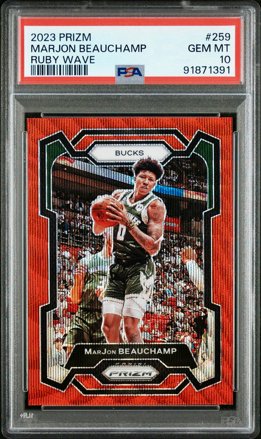 2023 PRIZM MARJON BEAUCHAMP
RUBY WAVE PSA 10