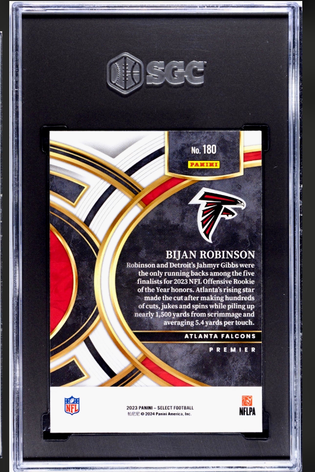 2023 PANINI SELECT #180 BIJAN ROBINSON SGC 9.5