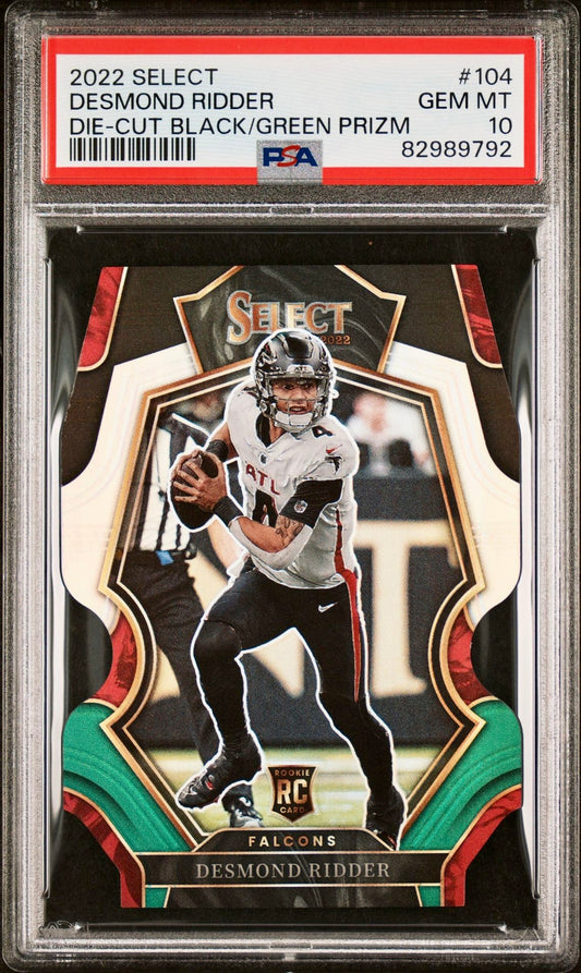 2022 SELECT DESMOND RIDDER
DIE-CUT BLACK/GREEN PRIZM PSA 10