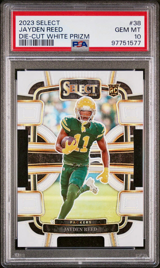 2023 SELECT JAYDEN REED DIE-CUT WHITE PRIZM PSA 10