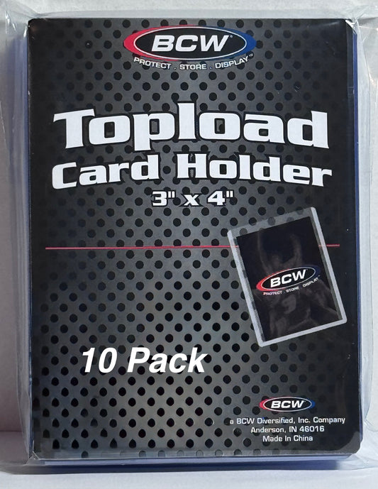 10 BCW Top Loaders 3” x 4”