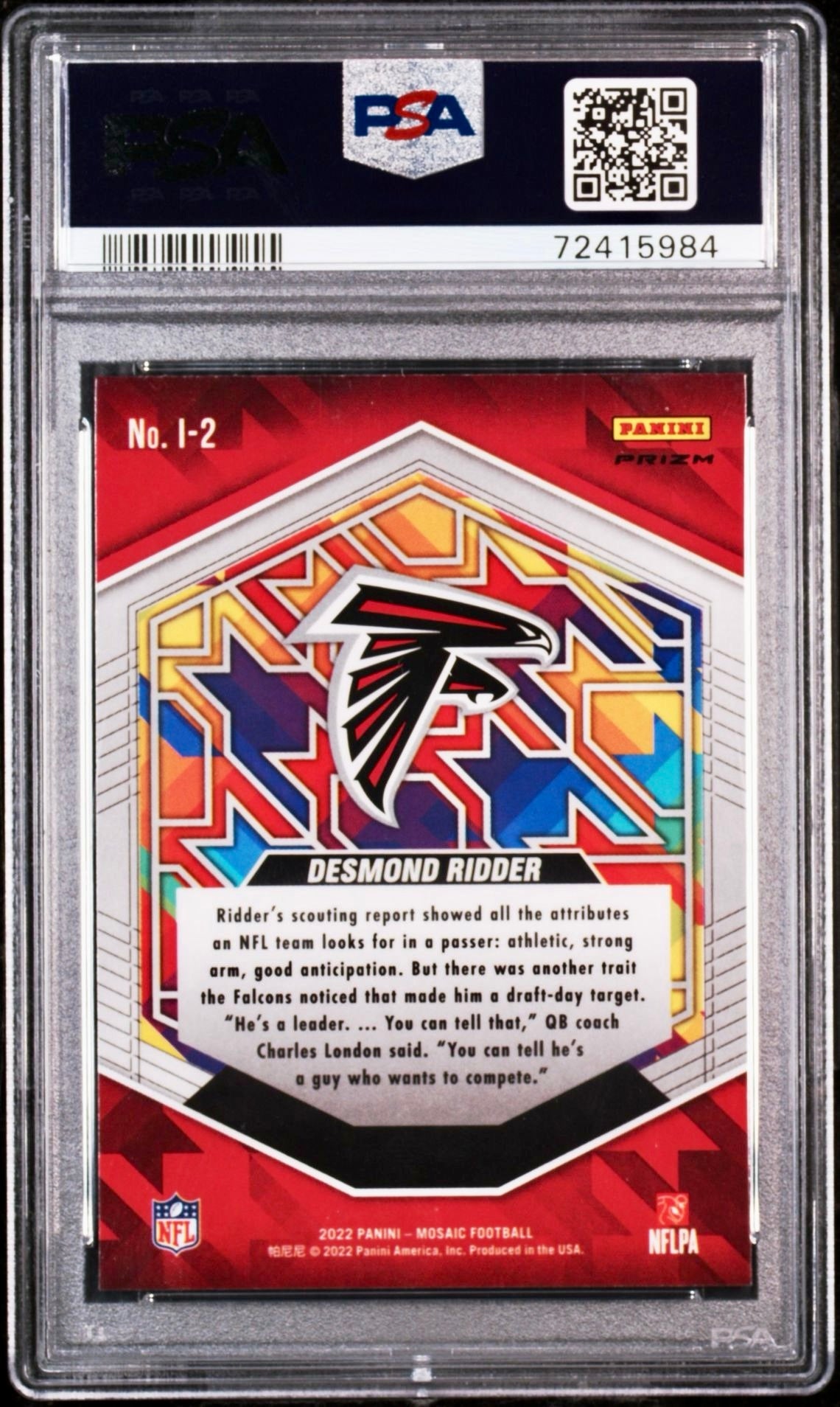 2022 MOSAIC DESMOND RIDDER INTRODUCTIONS - SILVER PSA 10