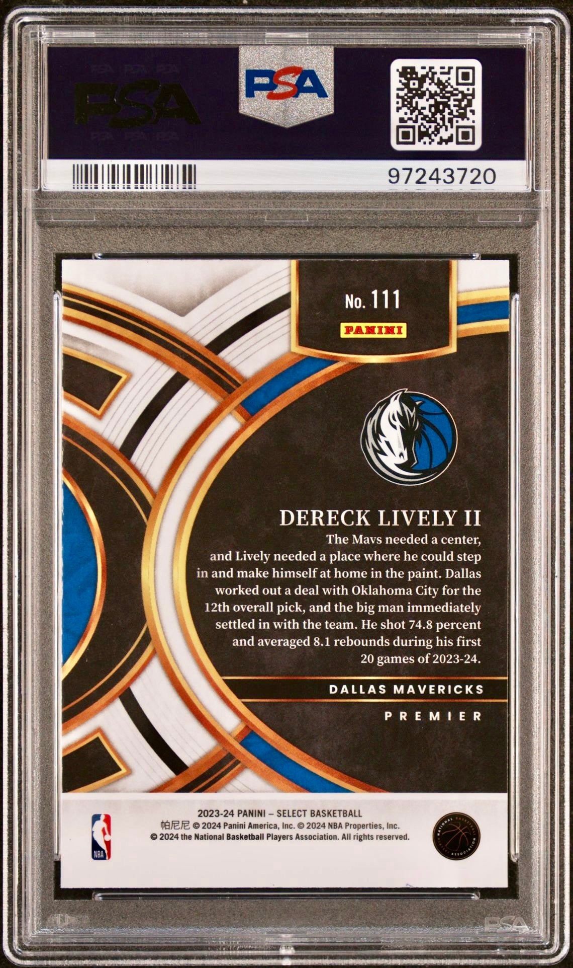 2023 SELECT DERECK LIVELY II BLUE PSA 9