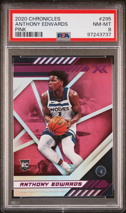2020 CHRONICLES ANTHONY EDWARDS PINK PSA 8