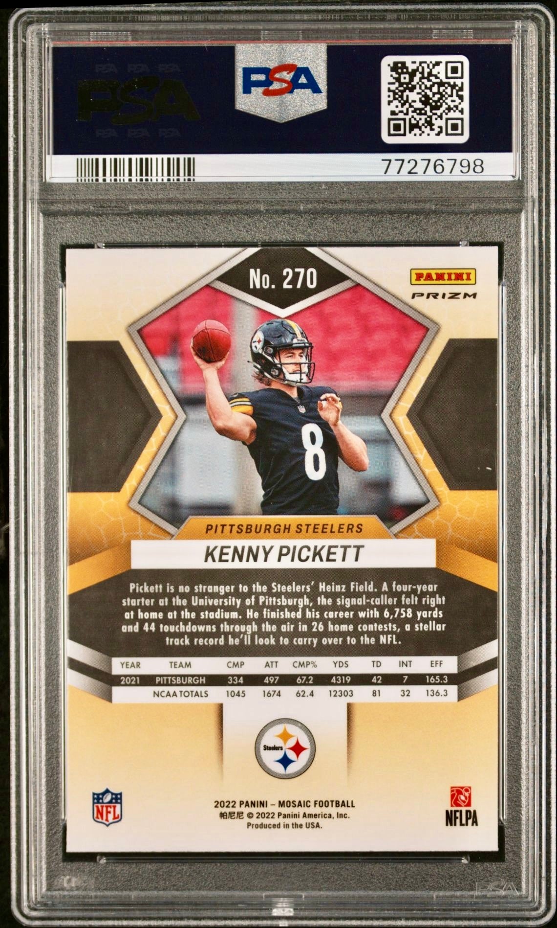 2022 MOSAIC KENNY PICKETT REACTIVE ORANGE PSA 10