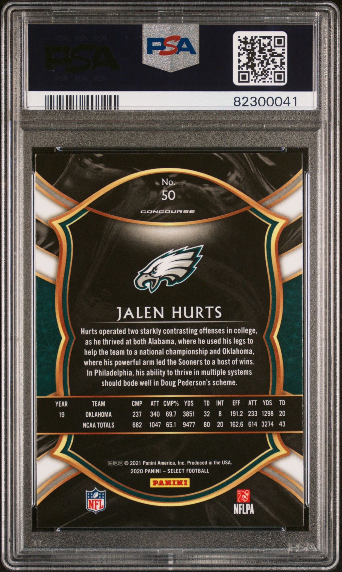 2020 PANINI SELECT JALEN HURTS PSA 10