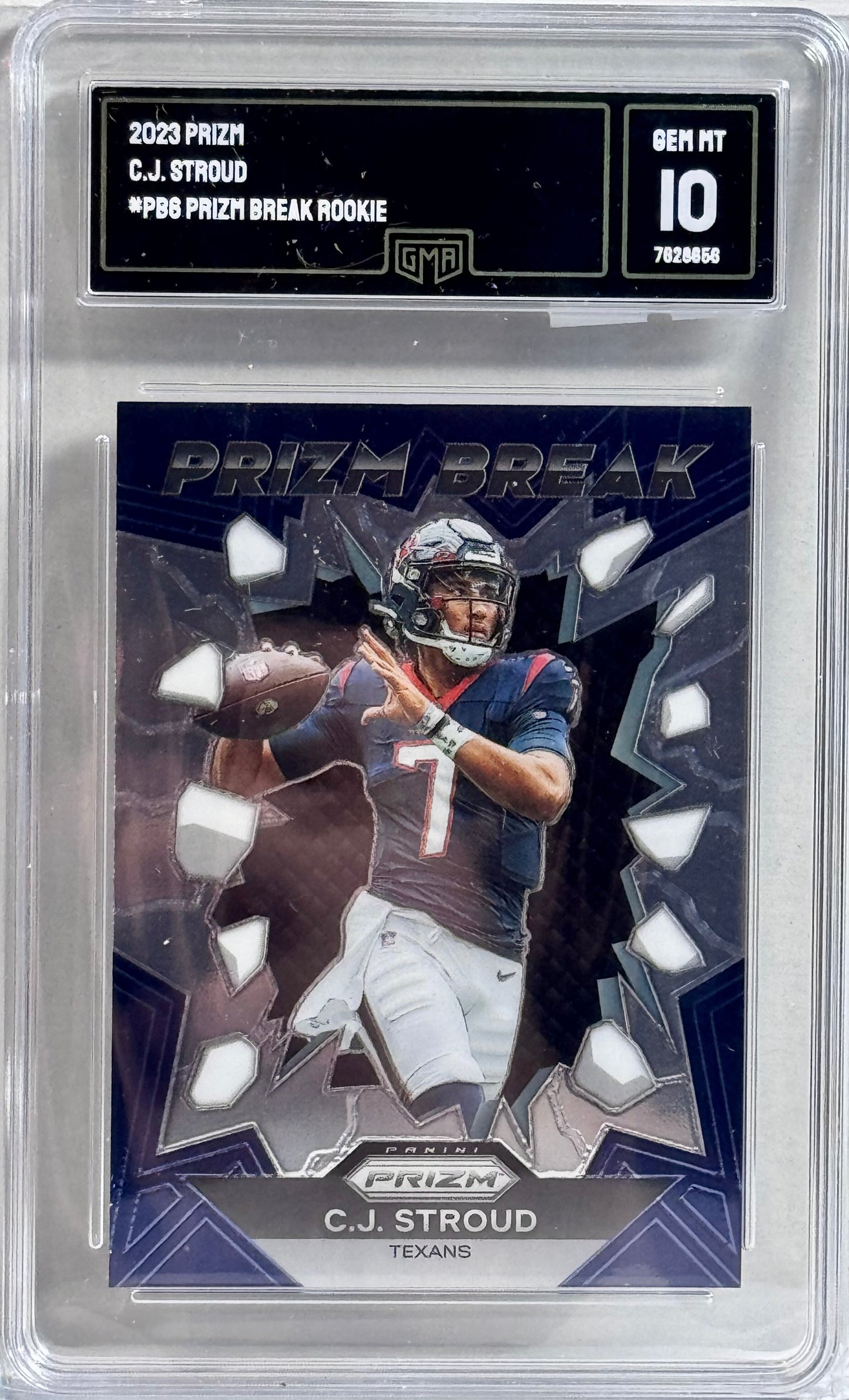 2023 PRIZM C.J. STROUD #PB6 PRIZM BREAK ROOKIE GMA 10