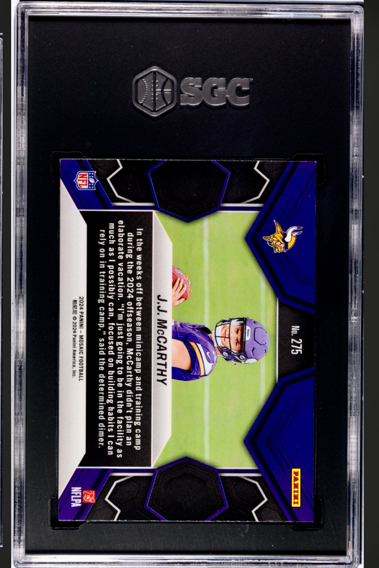 2024 PANINI MOSAIC #275 JJ MCCARTHY SGC 9.5