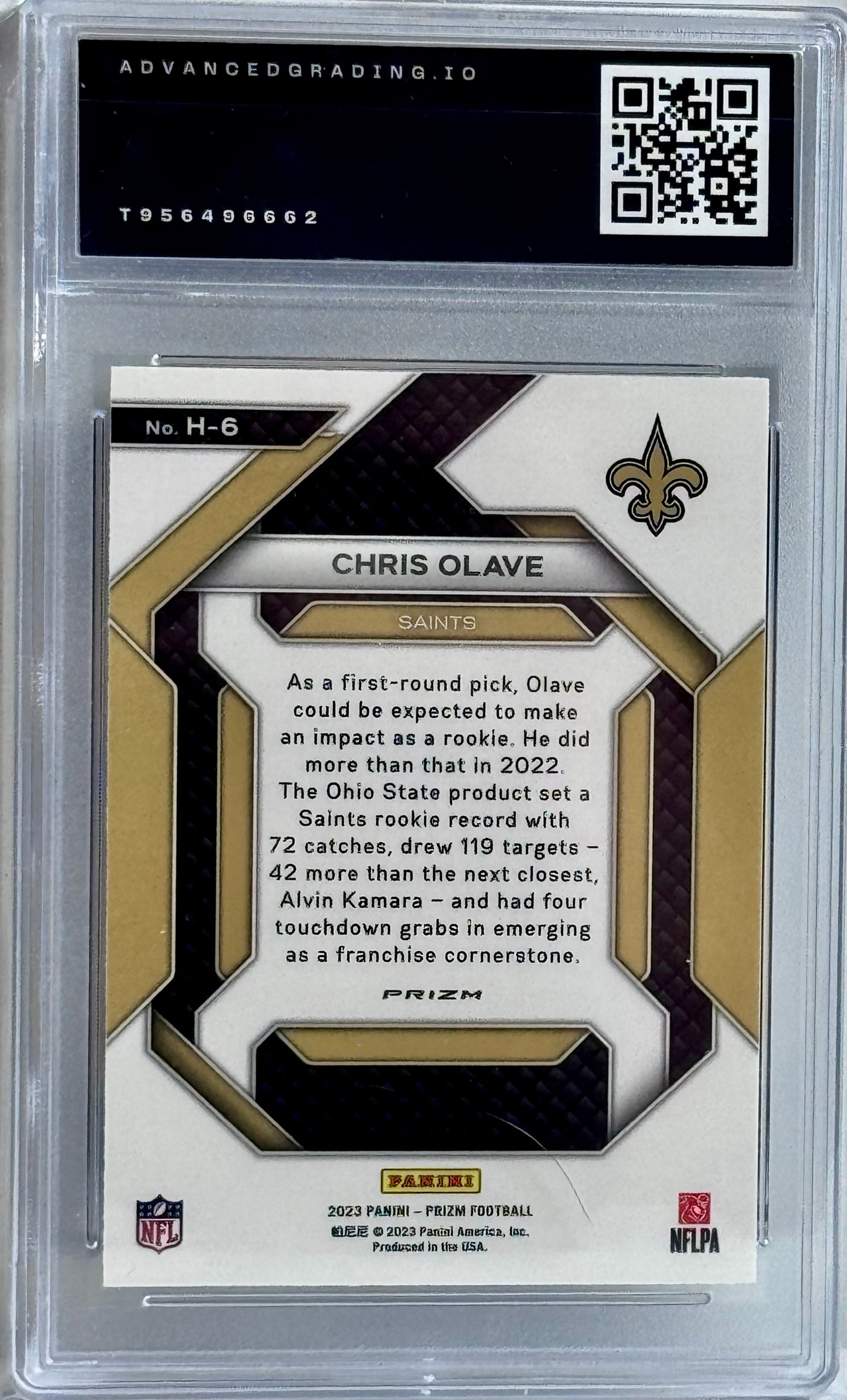 2025 Panini Prizm #H-6 Chris Olave
Emergent Green Ice Prizm Gem 10