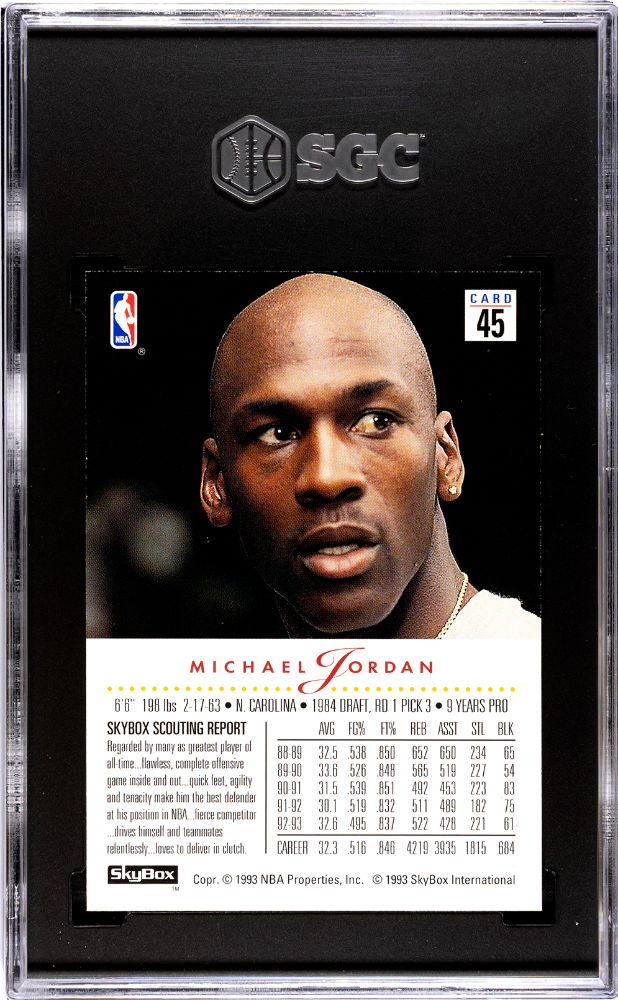 1993-94 SKYBOX PREMIUM #45 MICHAEL JORDAN SGC 8