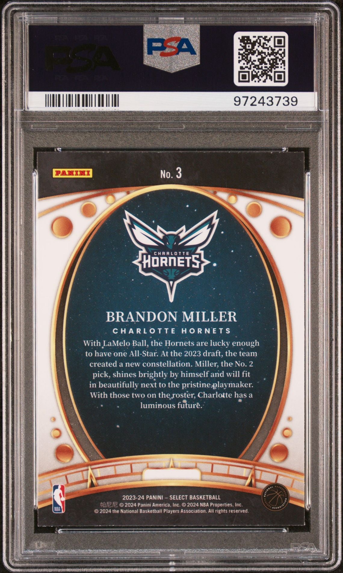 2023 SELECT BRANDON MILLER LODESTARS PSA 9