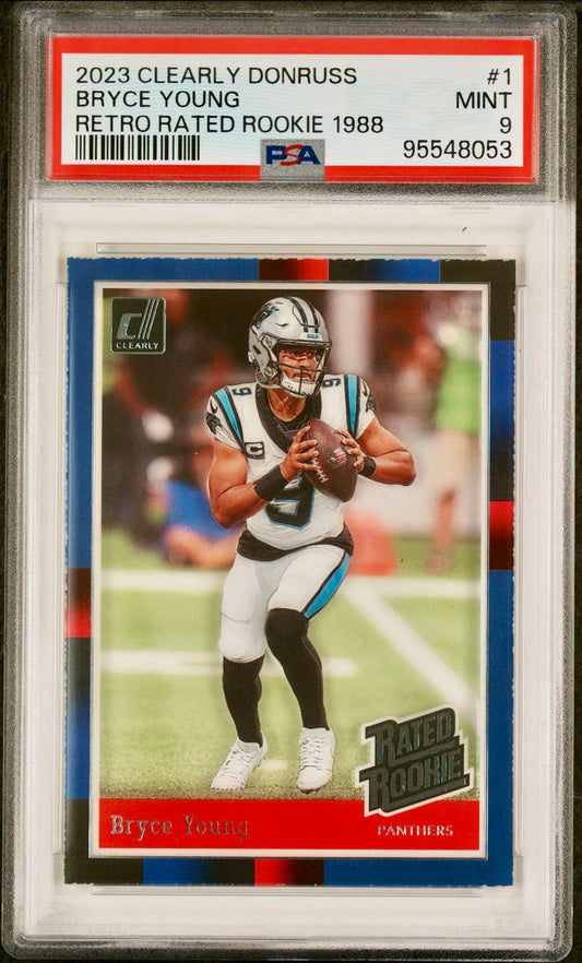 2023 CLEARLY DONRUSS BRYCE YOUNG RETRO RATED ROOKIE 1988 PSA 9