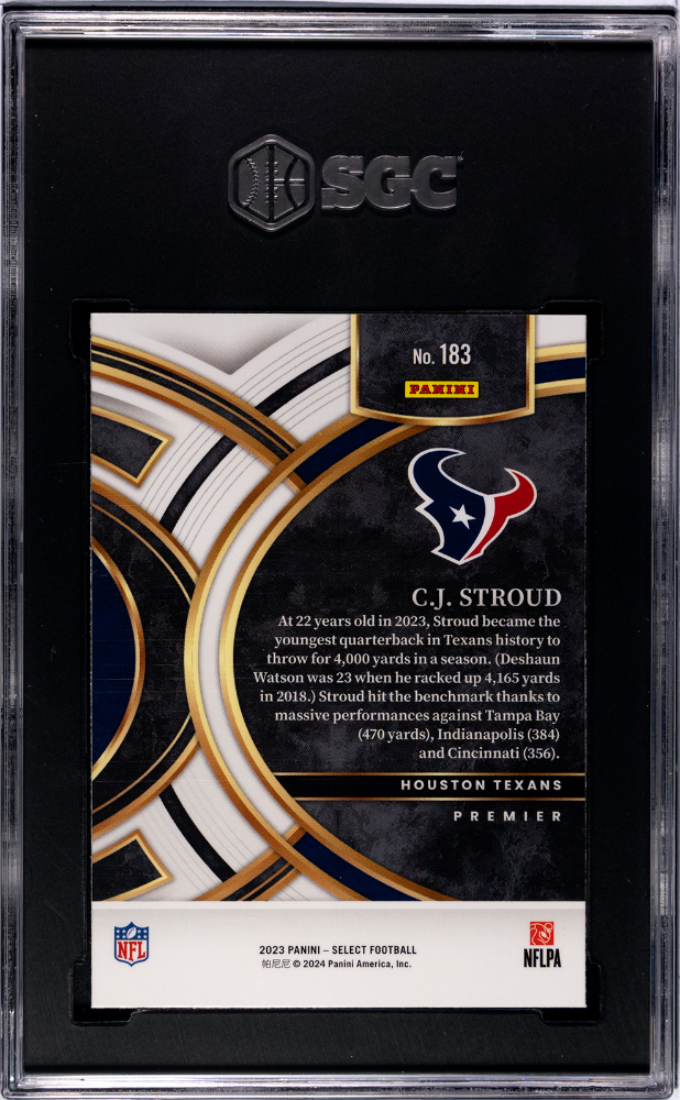 2023 PANINI SELECT #183 CJ STROUD SGC 9.5