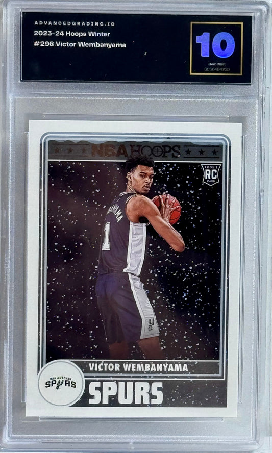 2023-24 Hoops Winter #298 Viotor Wembanyama Gem 10