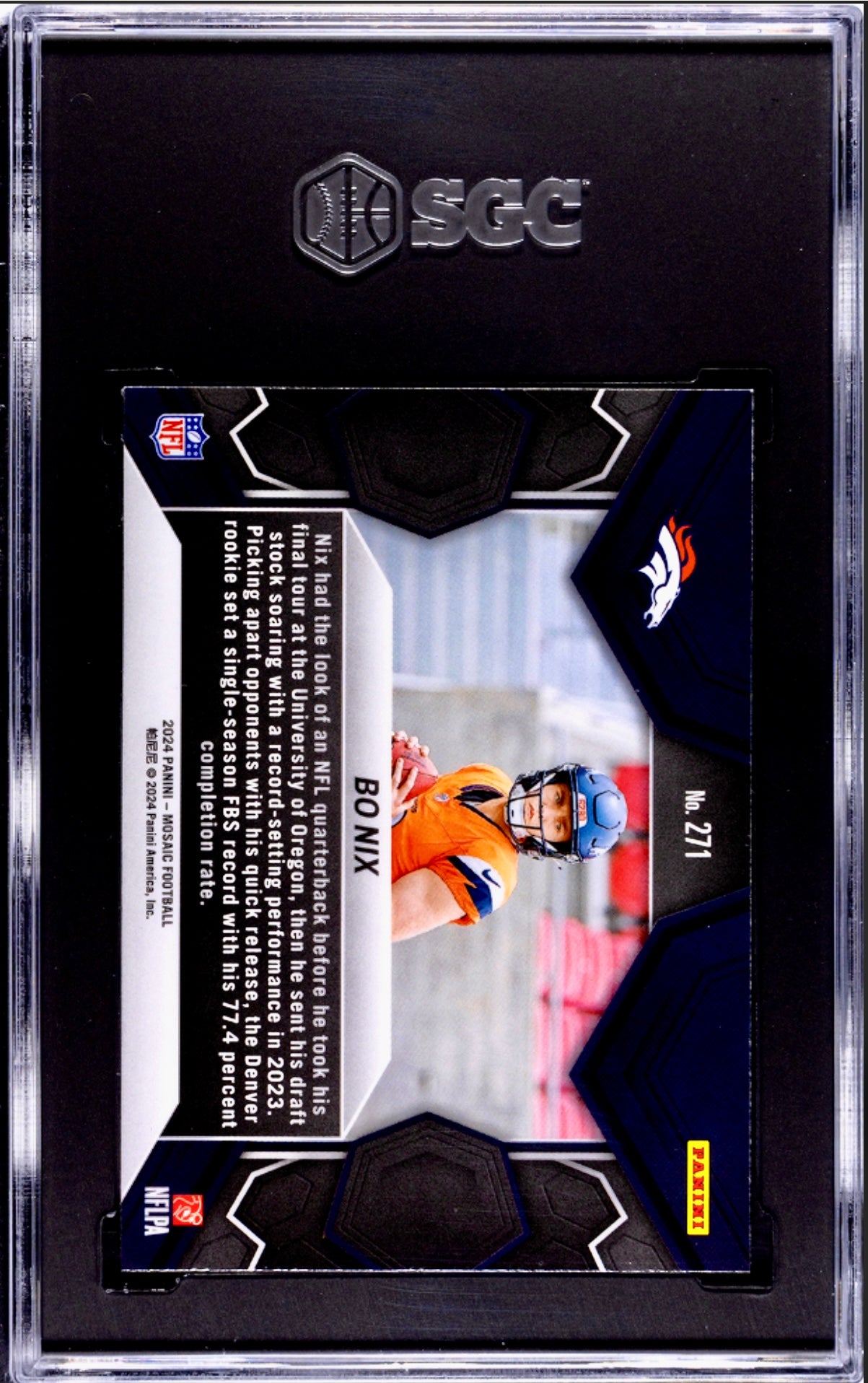 2024 PANINI MOSAIC #271 BO NIX SGC 9