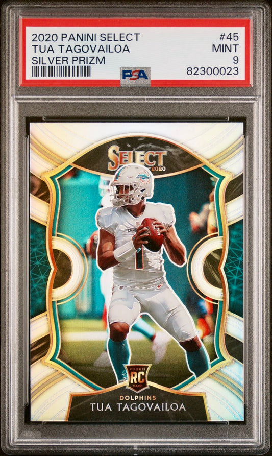 2020 PANINI SELECT TUA TAGOVAILOA SILVER PRIZM PSA 9