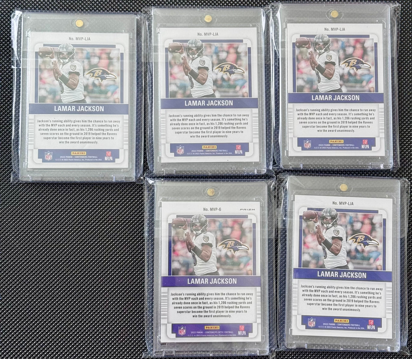 2022 Contenders Optic 11 Card Lamar Jackson MVP Set