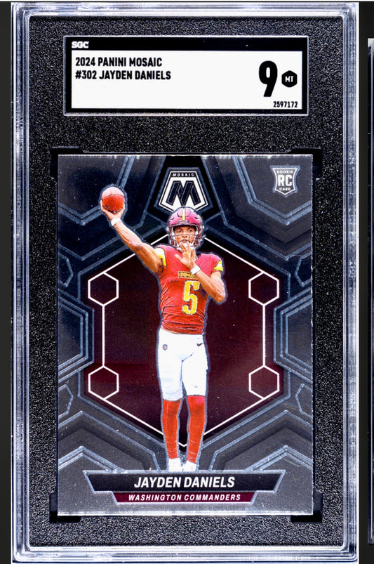 2024 PANINI MOSAIC #302 JAYDEN DANIELS SGC 9