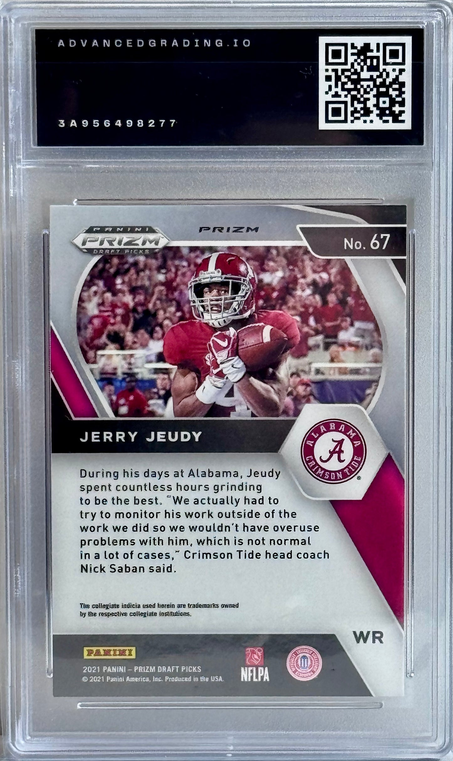 2021 Panini Prizm Draft Picks #67 Jerry Jeudy Gold Ice Prizm Gem 10