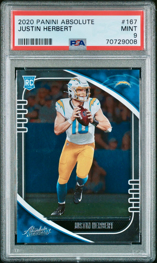 2020 PANINI ABSOLUTE JUSTIN HERBERT PSA 9