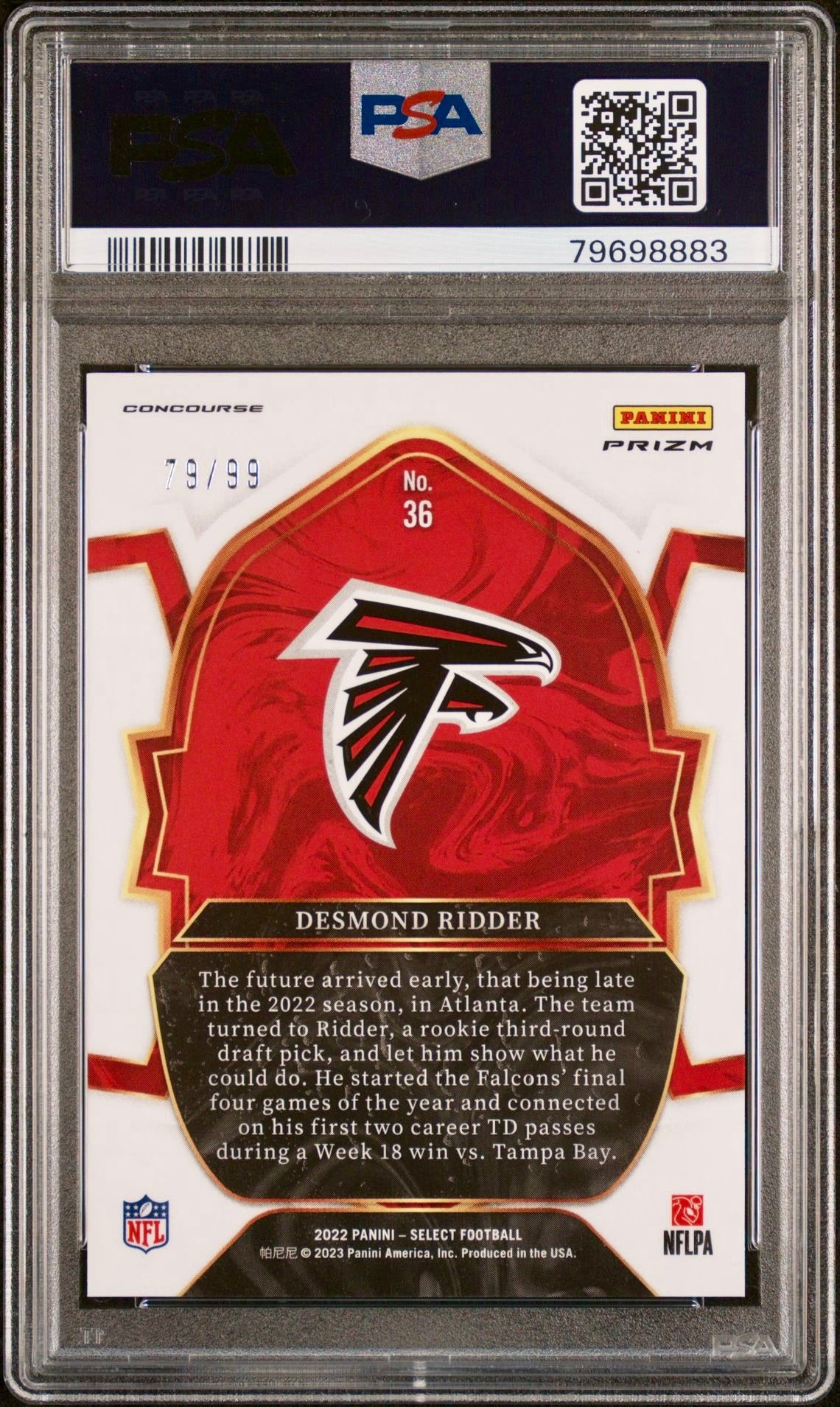 2022 SELECT DESMOND RIDDER RED PRIZM PSA 10