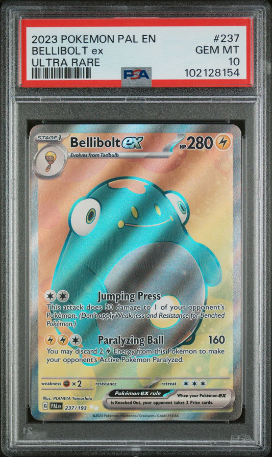 2023 POKEMON PAL EN BELLIBOLT ex ULTRA RARE PSA 10