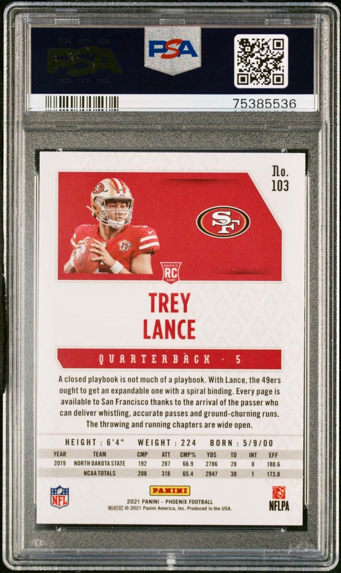2021 PHOENIX TREY LANCE FIRE BURST PSA 9