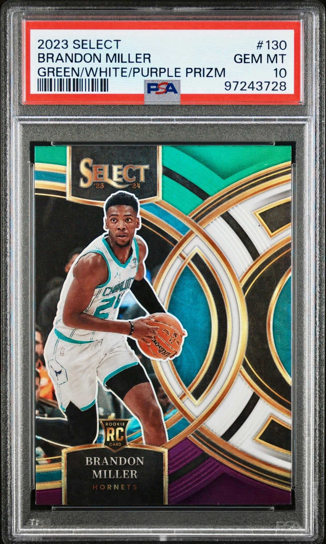2023 SELECT BRANDON MILLER
GREEN/WHITE/PURPLE PRIZM PSA 10