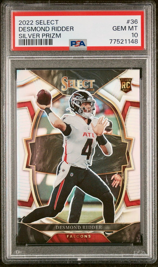 2022 SELECT DESMOND RIDDER SILVER PRIZM PSA 10