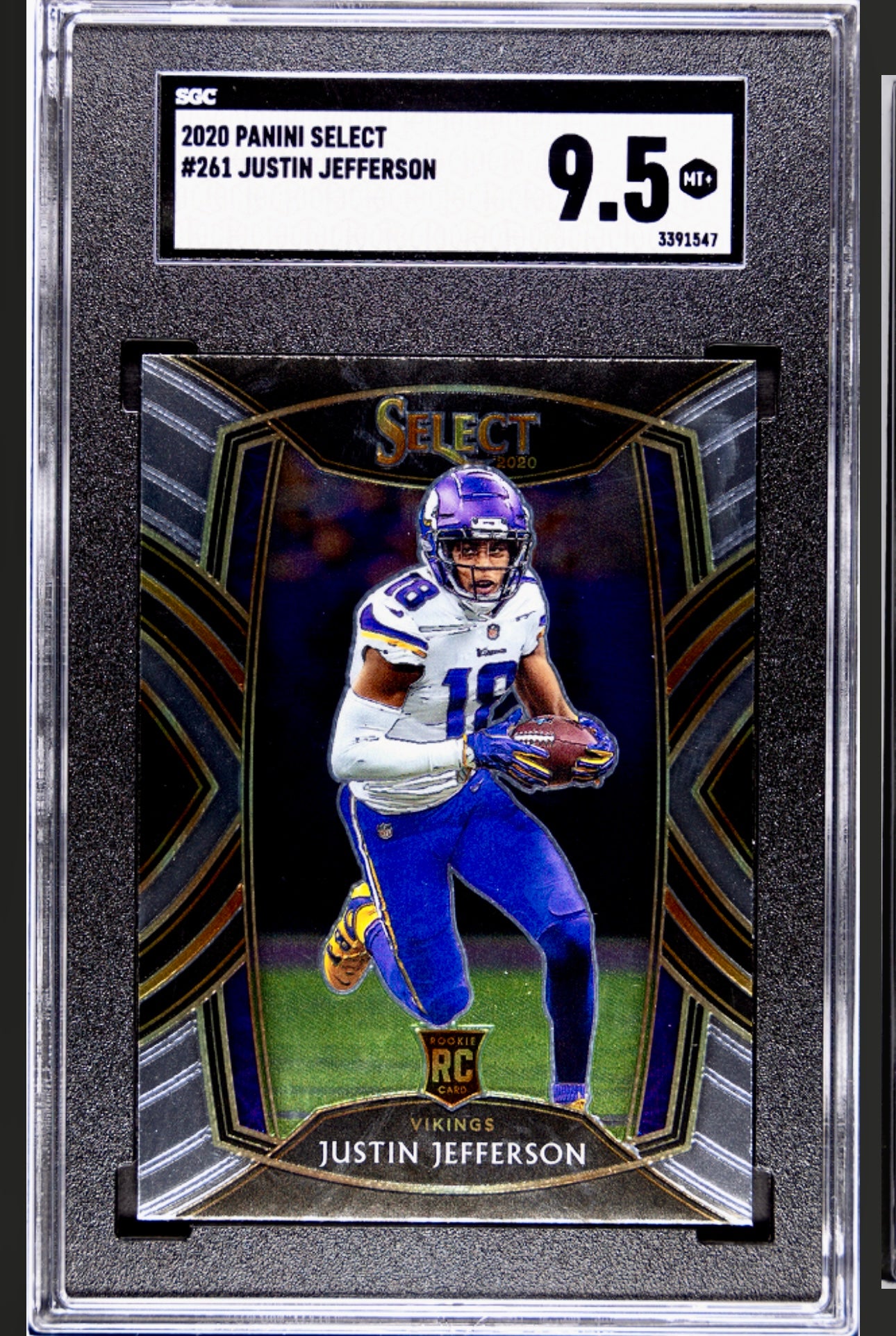 2020 PANINI SELECT #61 JUSTIN JEFFERSON SGC 9.5