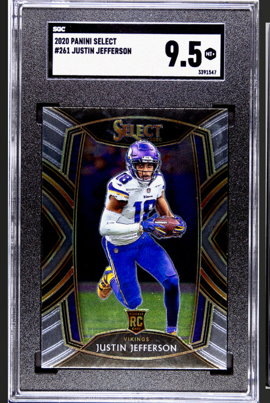 2020 PANINI SELECT #61 JUSTIN JEFFERSON SGC 9.5
