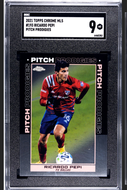 2021 TOPPS CHROME MLS #193 RICARDO PEPI PITCH PRODIGIES SGC 9