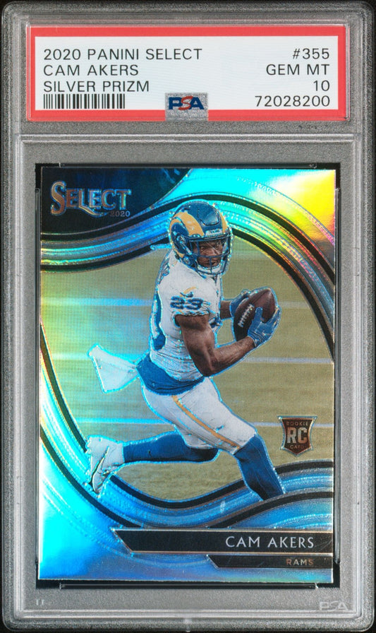 2020 PANINI SELECT CAM AKERS SILVER PRIZM PSA 10