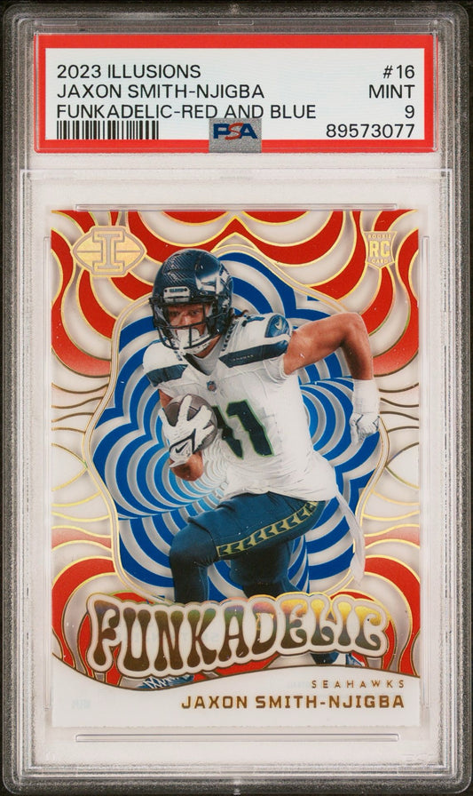 2023 ILLUSIONS JAXON SMITH-NJIGBA FUNKADELIC-RED AND BLUE PSA 9