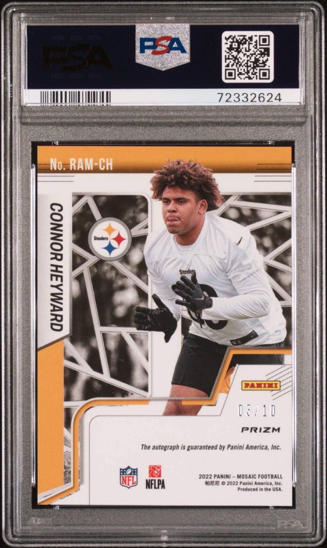 2022 PANINI MOSAIC ROOKIE AUTOGRAPH MOSAIC | GOLD MOSAIC [#3/10] PSA 10