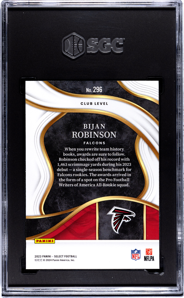 2023 PANINI SELECT #296 BIJAN ROBINSON SGC 8