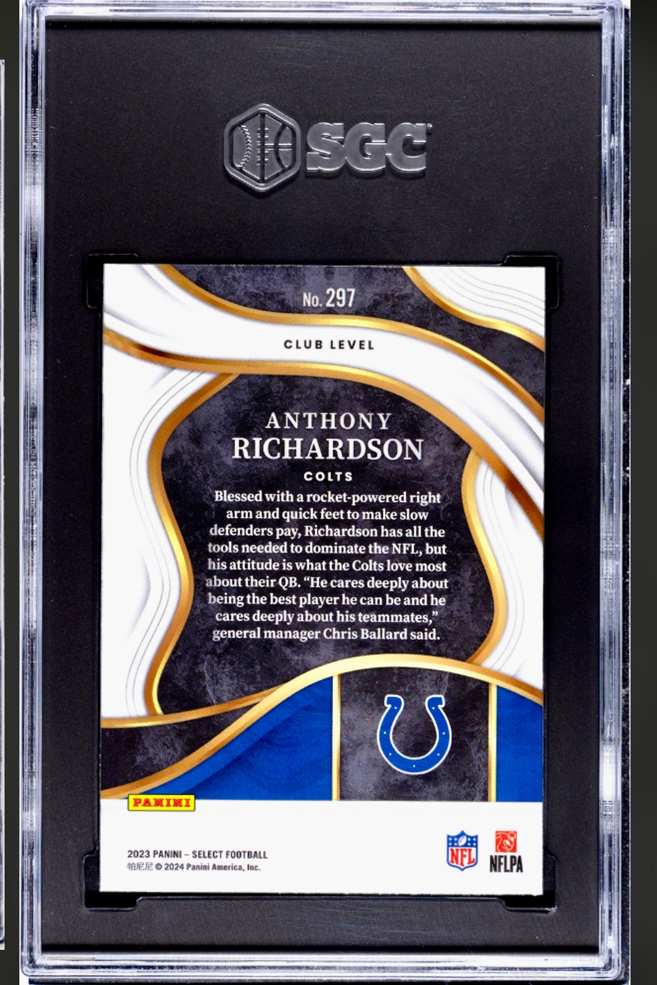 2023 PANINI SELECT #297 ANTHONY RICHARDSON SGC 9