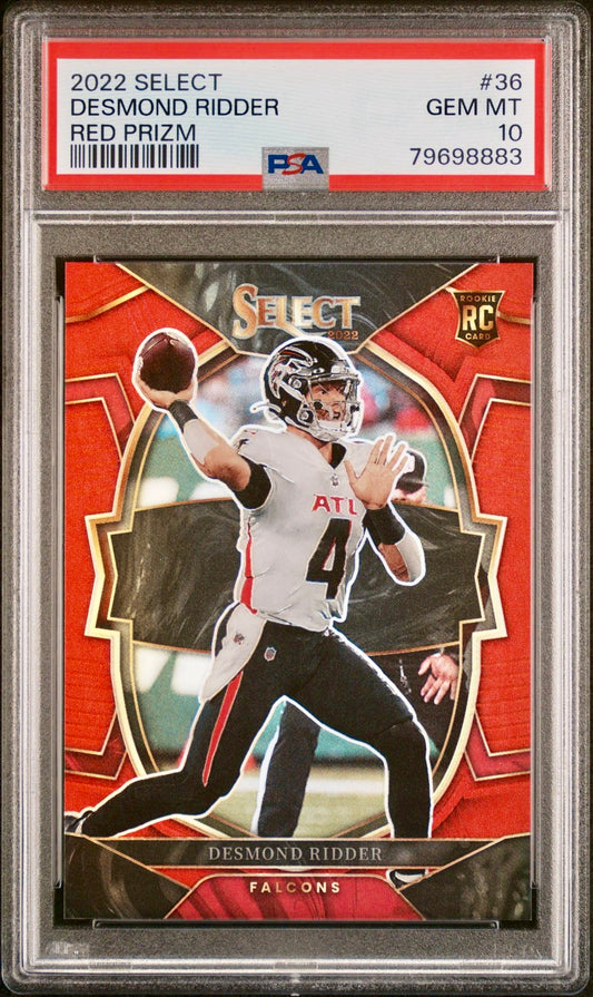 2022 SELECT DESMOND RIDDER RED PRIZM PSA 10