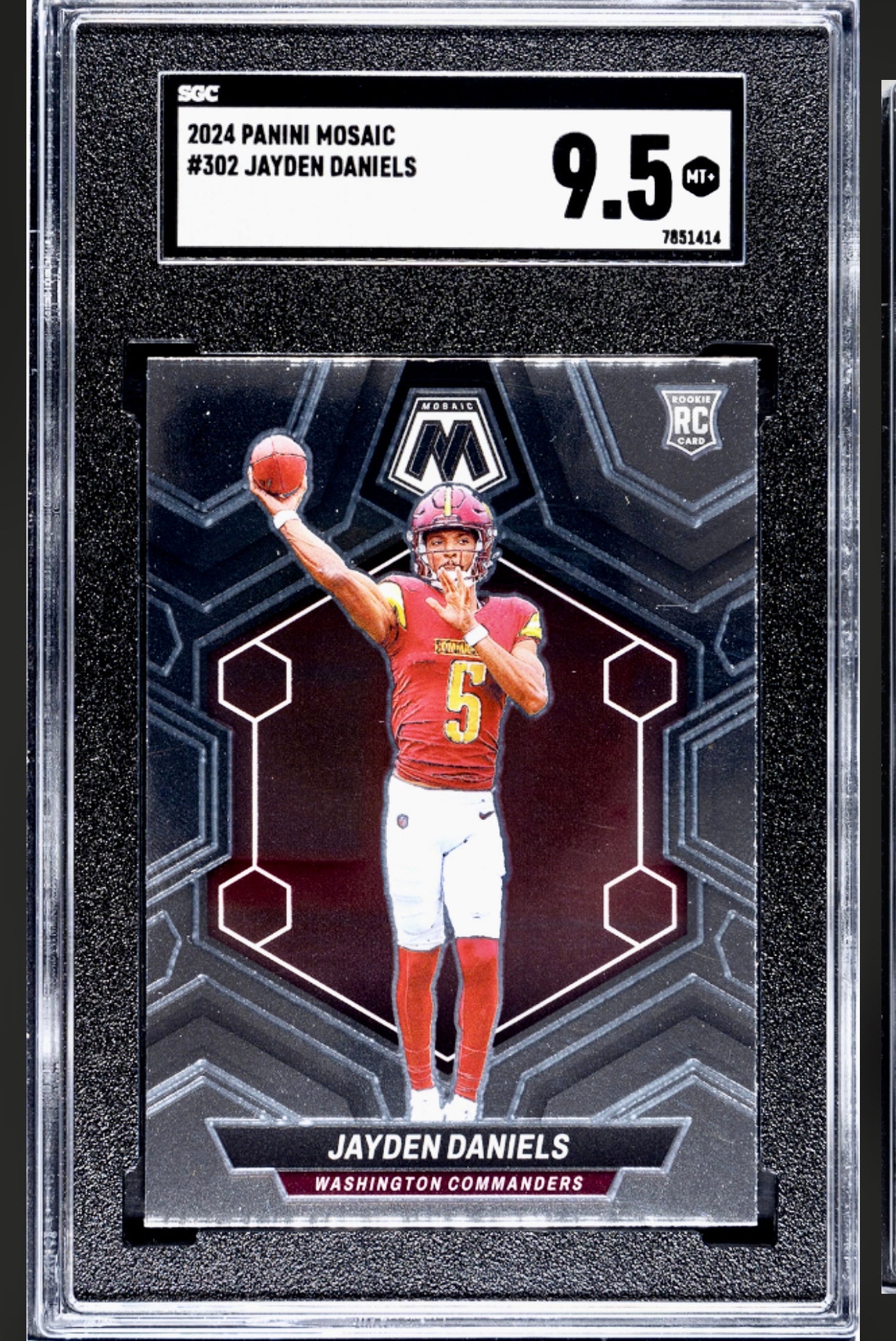 2024 PANINI MOSAIC #302 JAYDEN DANIELS SGC 9.5