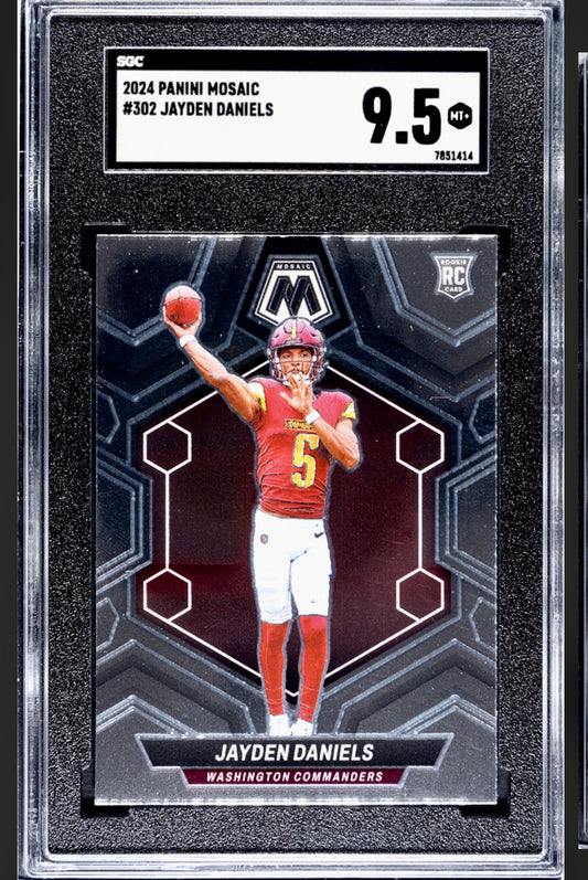 2024 PANINI MOSAIC #302 JAYDEN DANIELS SGC 9.5