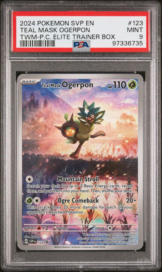 2024 POKEMON SVP EN TEAL MASK OGERPON TWM-P.C. ELITE TRAINER BOX PSA 9