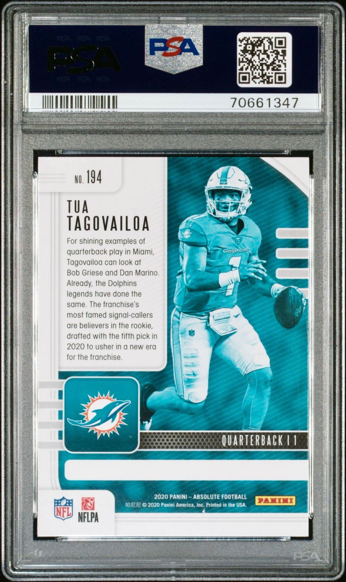 2020 PANINI ABSOLUTE TUA TAGOVAILOA PSA 9