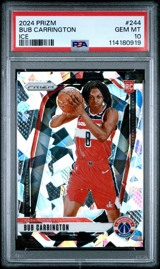 2024 PRIZM BUB CARRINGTON ICE PSA 10