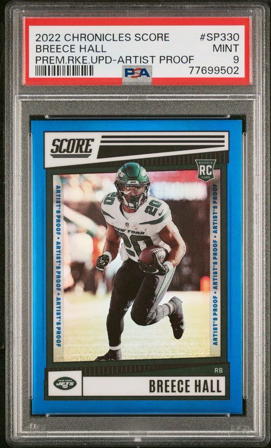 2022 CHRONICLES SCORE BREECE HALL PREM.RKE.UPD-ARTIST PROOF PSA 9