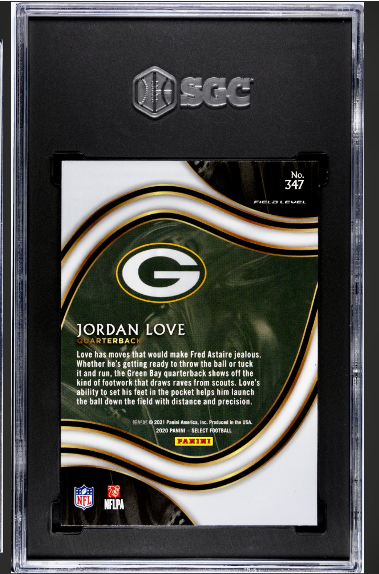 2020 PANINI SELECT #347 JORDAN LOVE SGC 10
